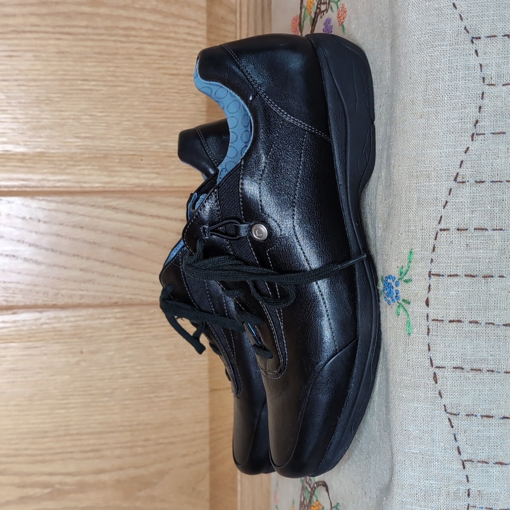 Sz 7.5 W Rockport Black Leather Waterproof Walking Shoes